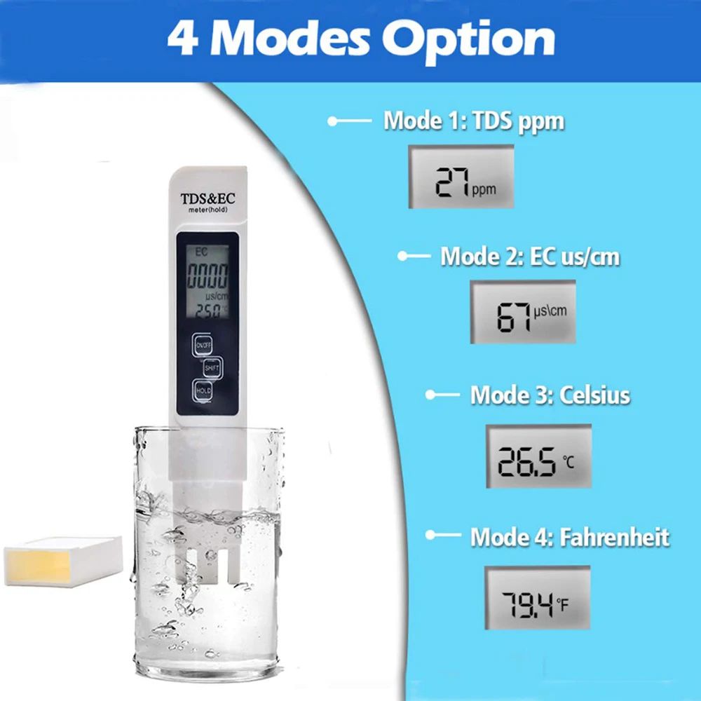 Testeur numérique d'eau TDS EC - Ph Meter Digital Water Tester avis et prix